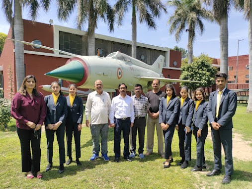 Hospitality students at aviation site